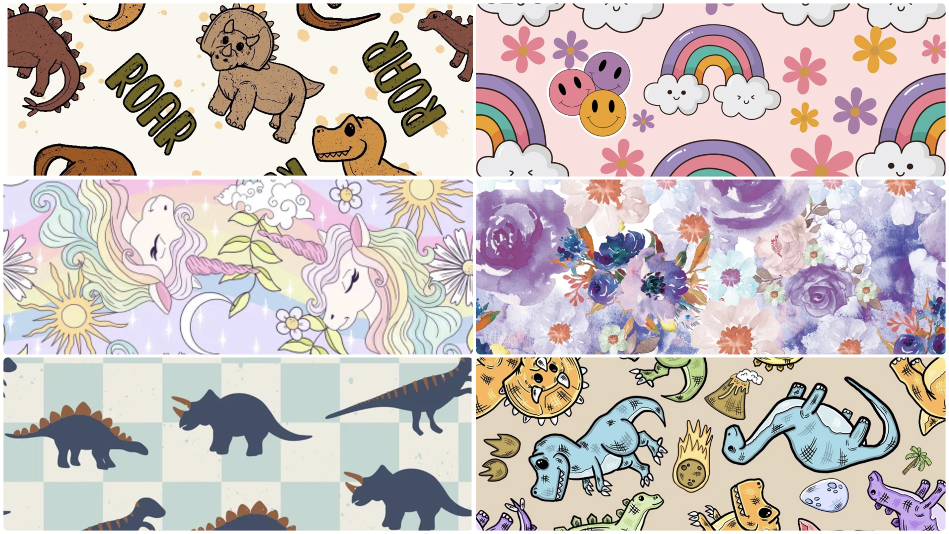 Dinos, Unicorns & Rainbows