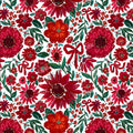 Red floral and bows